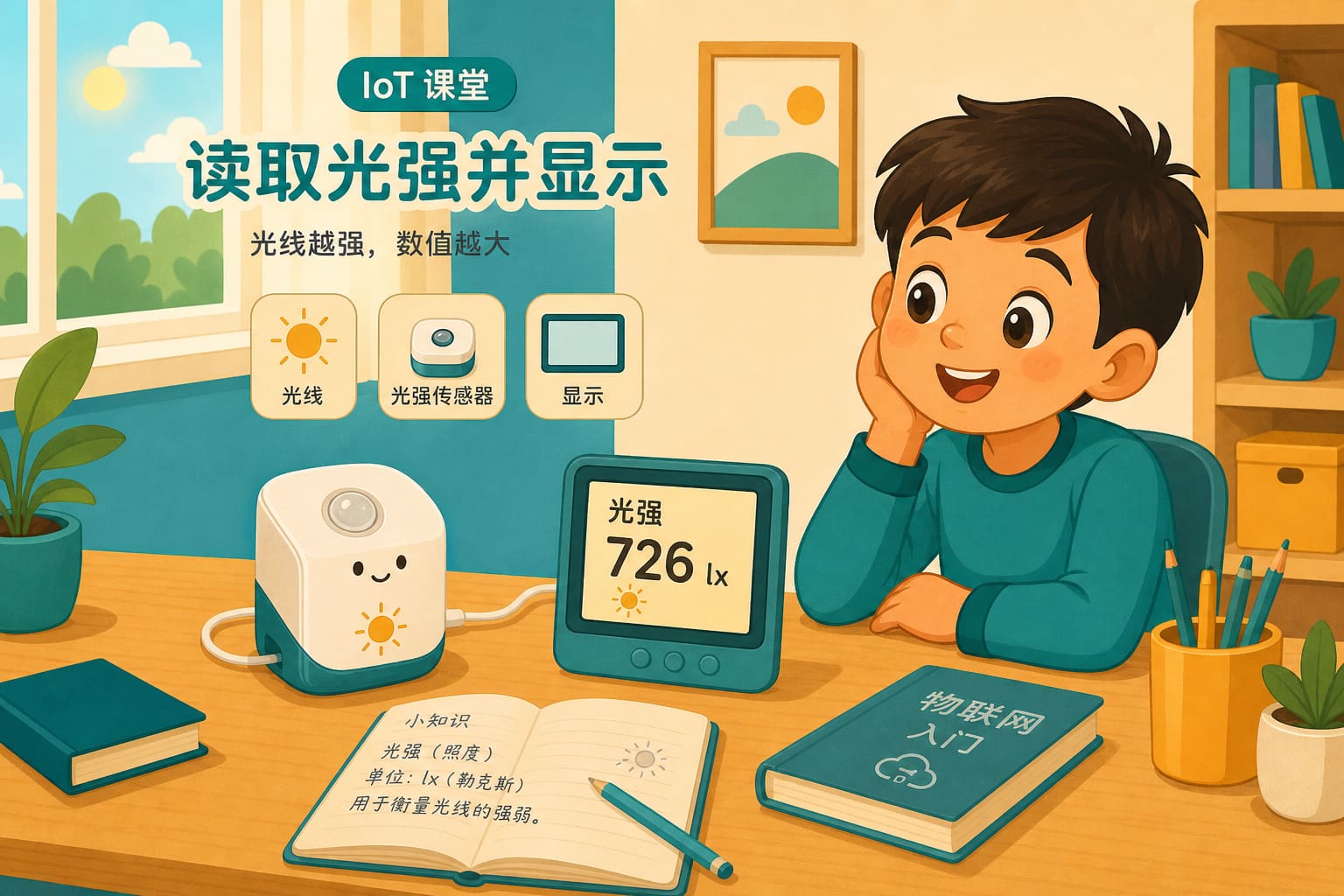 任务场景：显示光照强度