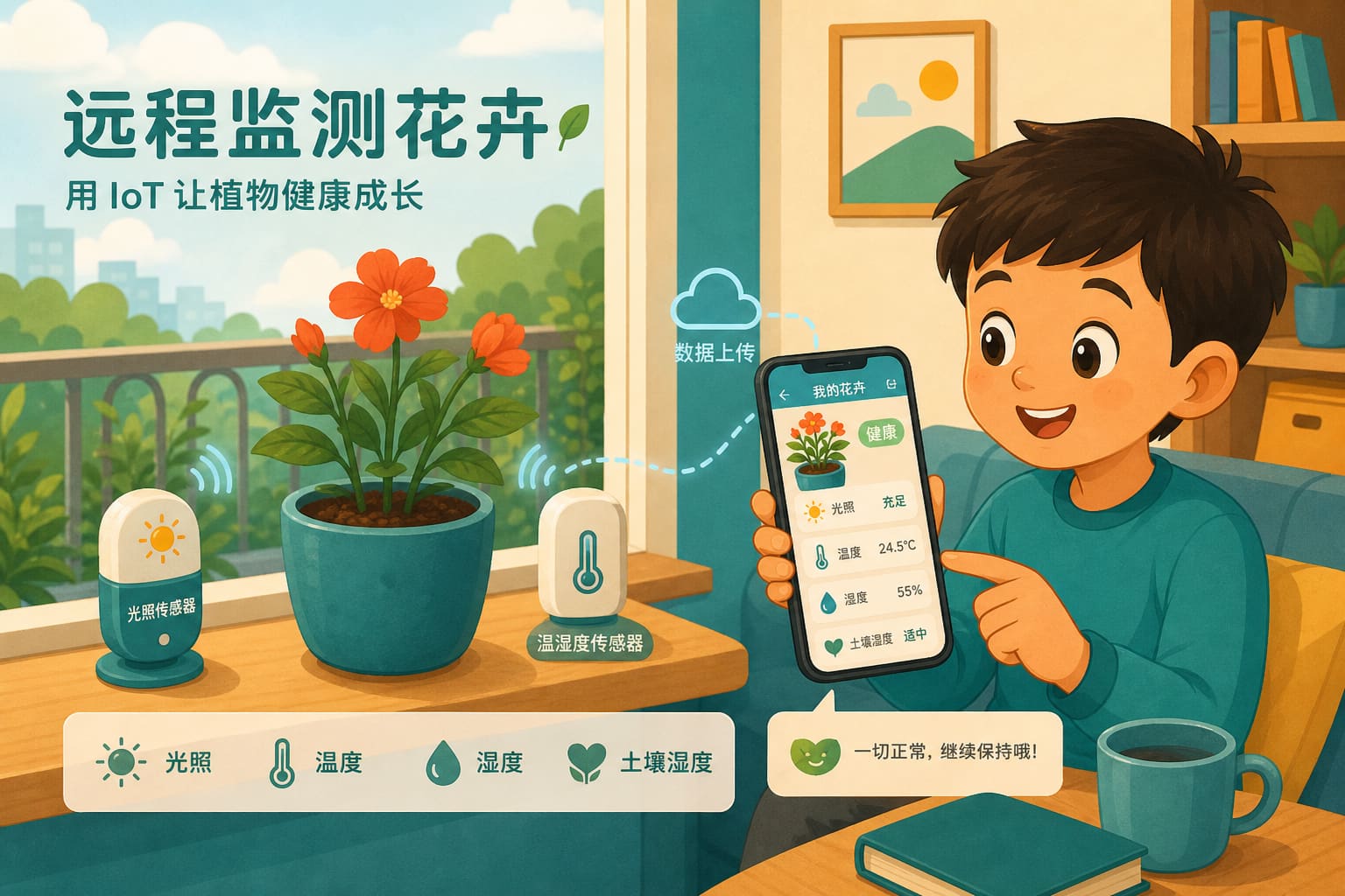 任务场景：远程监测物联花卉
