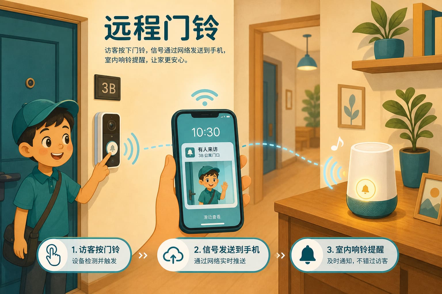 任务场景：远程门铃演示