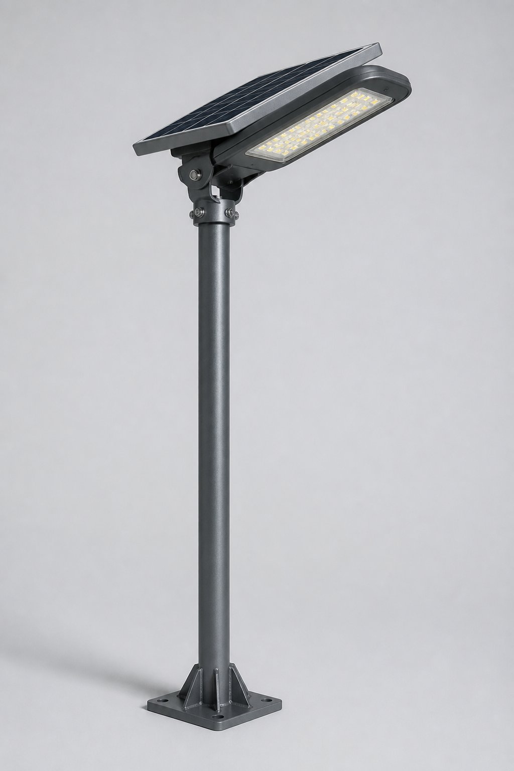 LED 路灯：灯头与灯杆一体