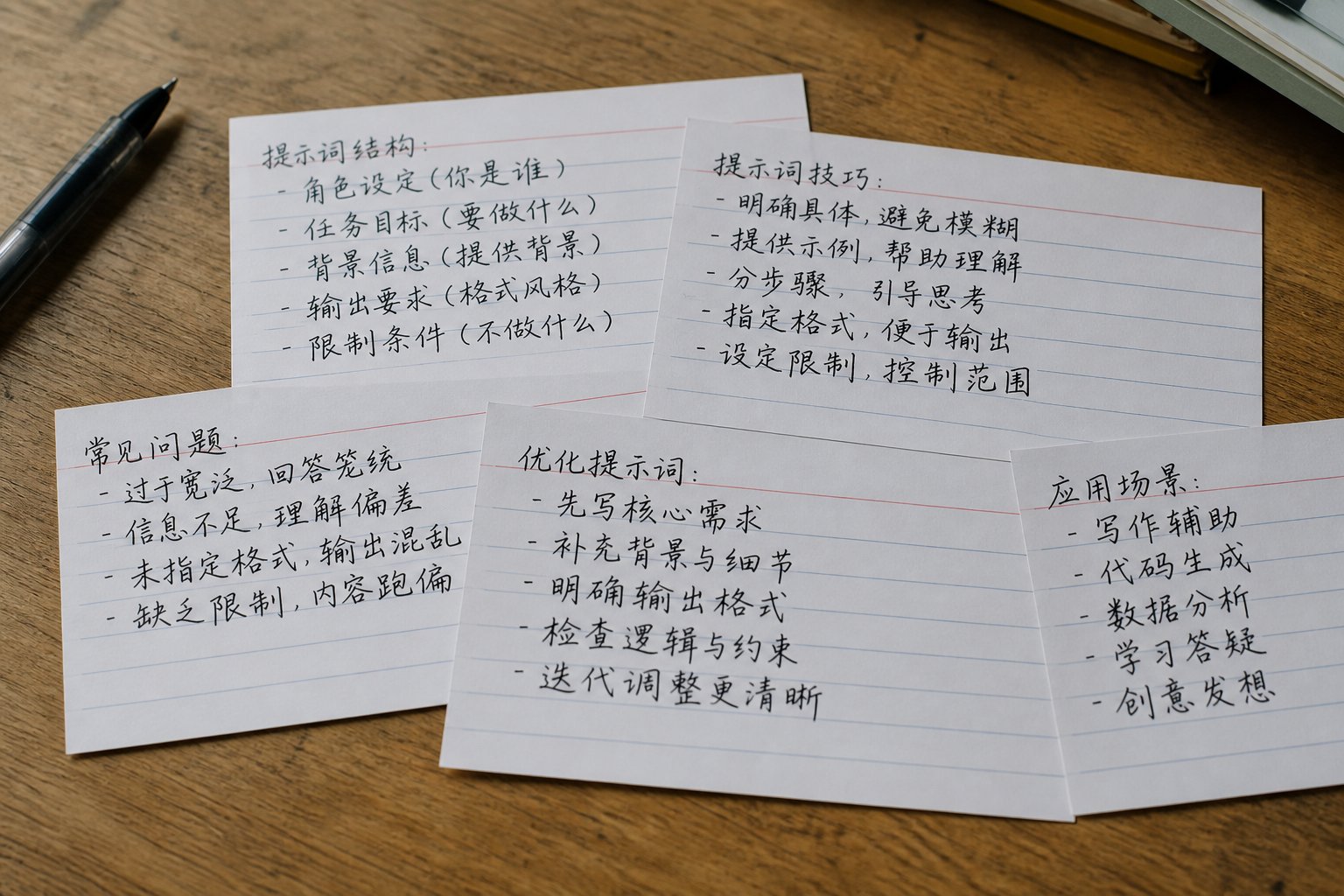 提示词卡：写清任务的纸条