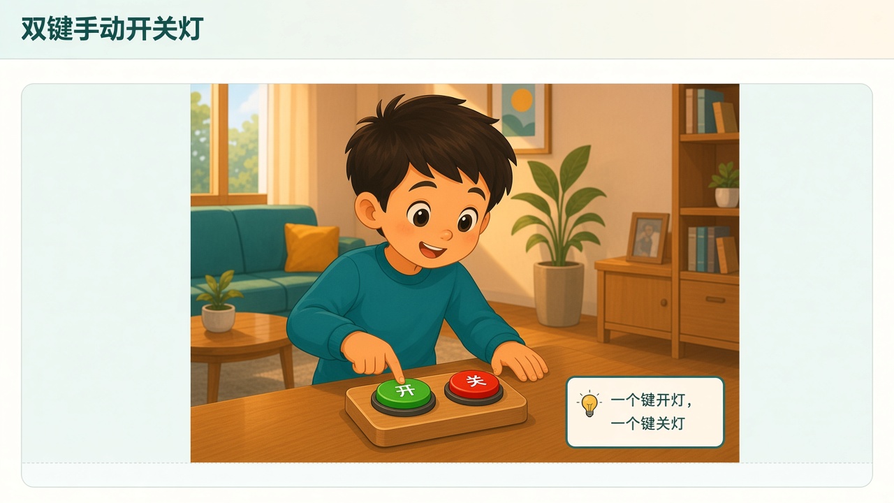 任务场景：双键手动开关灯