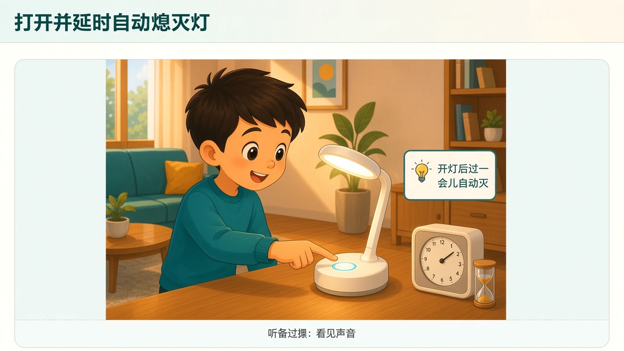 任务场景:打开并延时自动熄灭灯