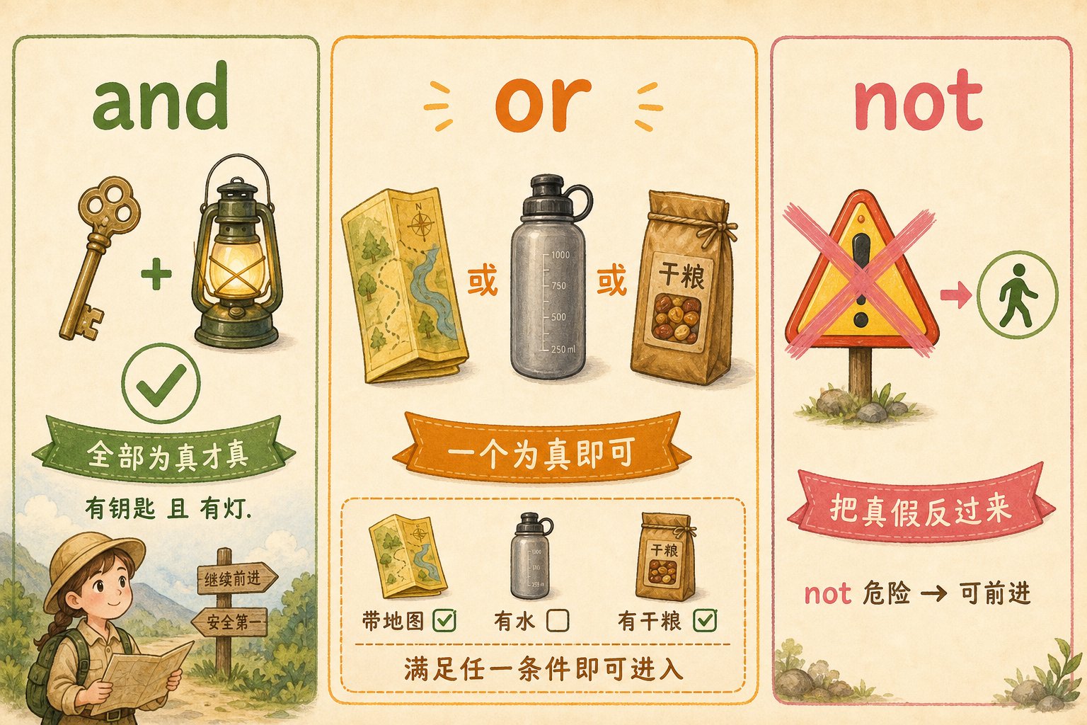 逻辑运算:组合条件做判断