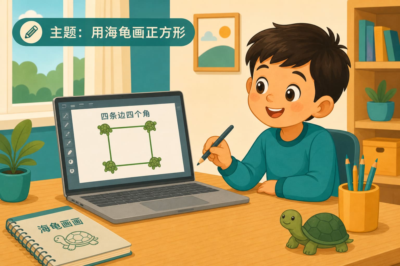 任务场景：画出正方形