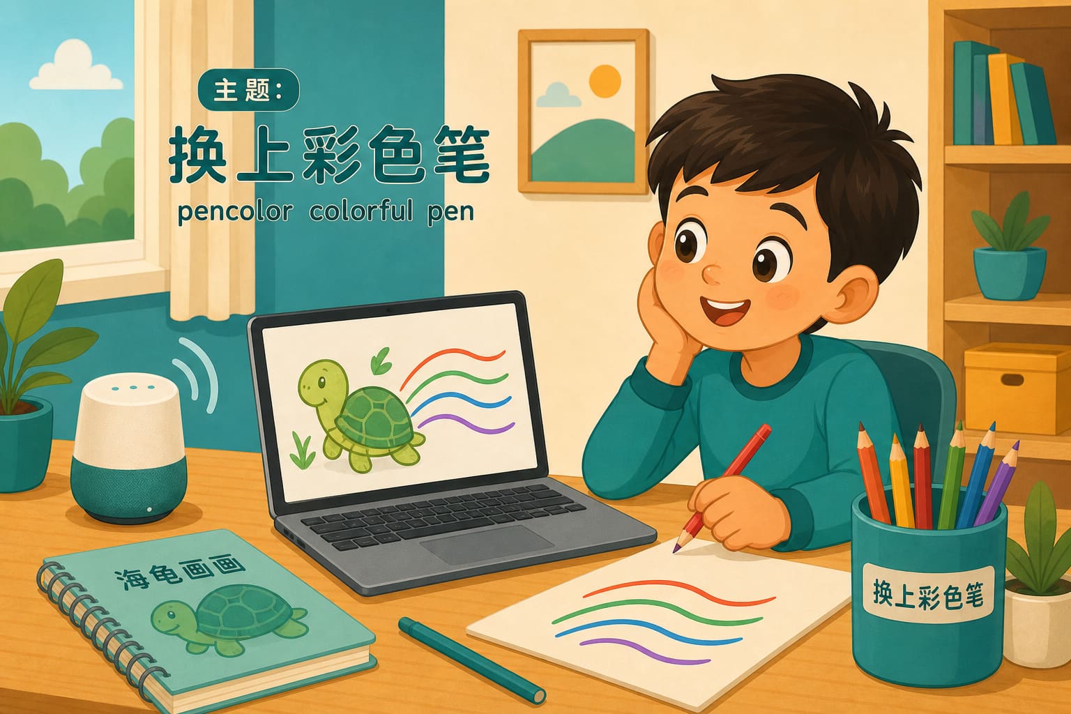 任务场景：换上彩色笔