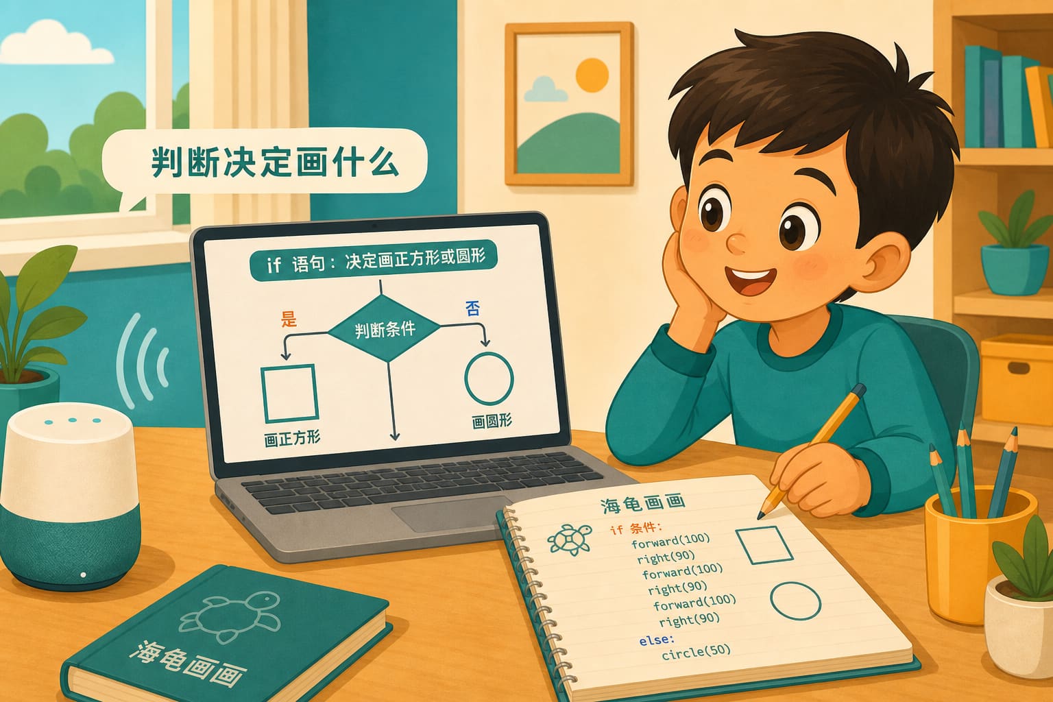 任务场景：判断决定画什么