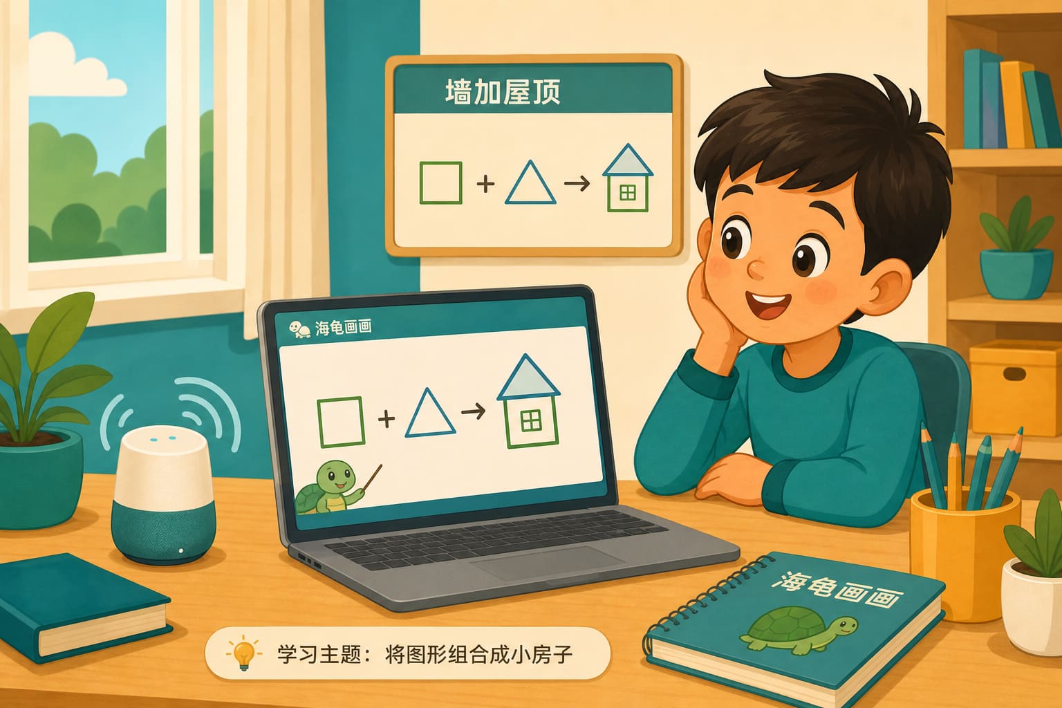 任务场景：拼出小房子