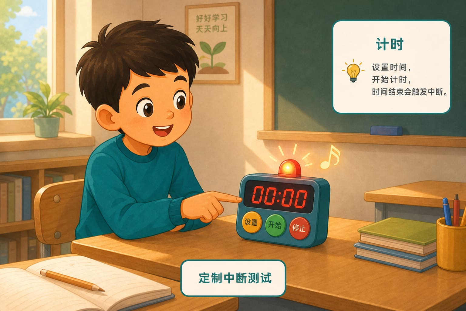 任务场景：定制中断测试