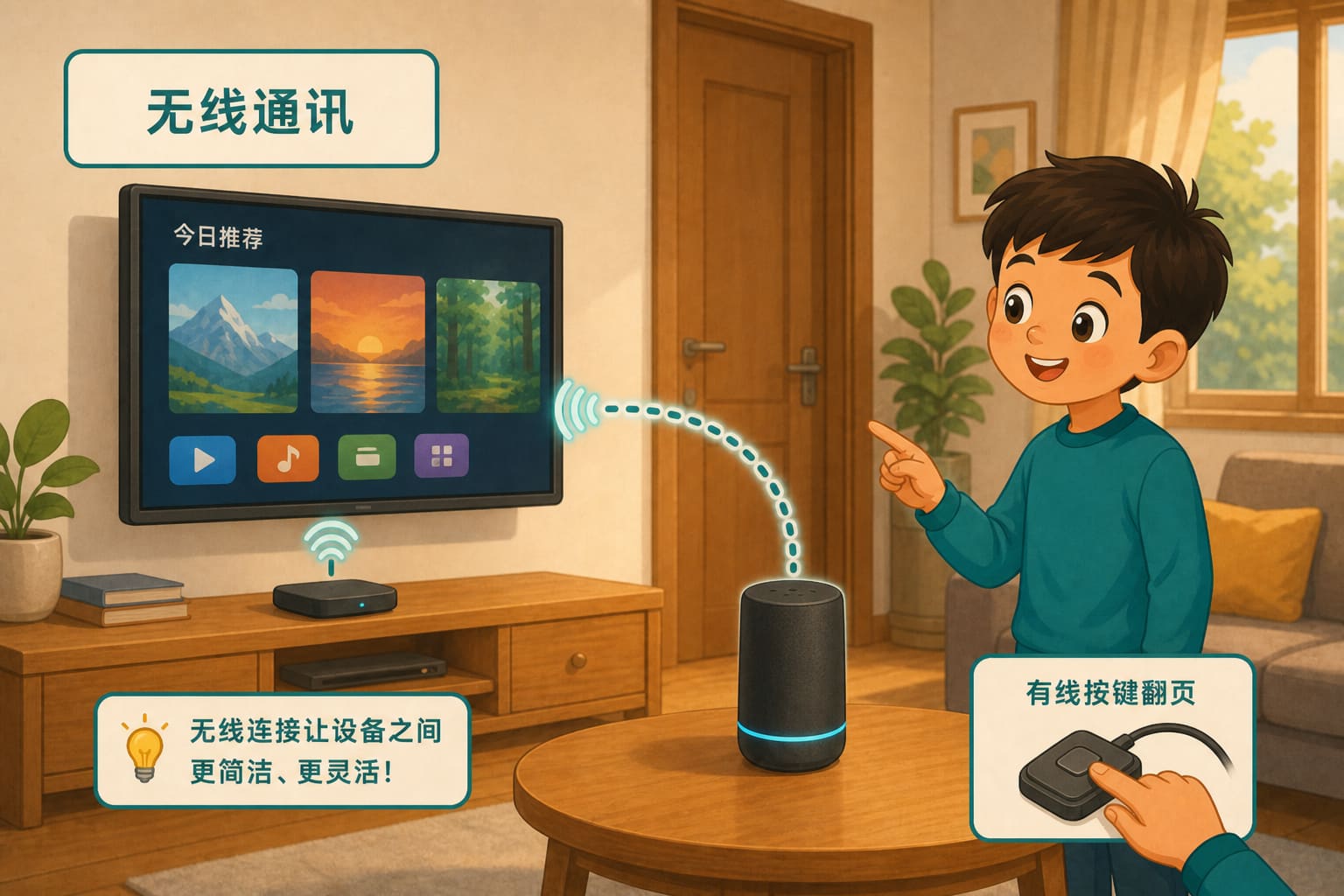 任务场景：有线按键翻页