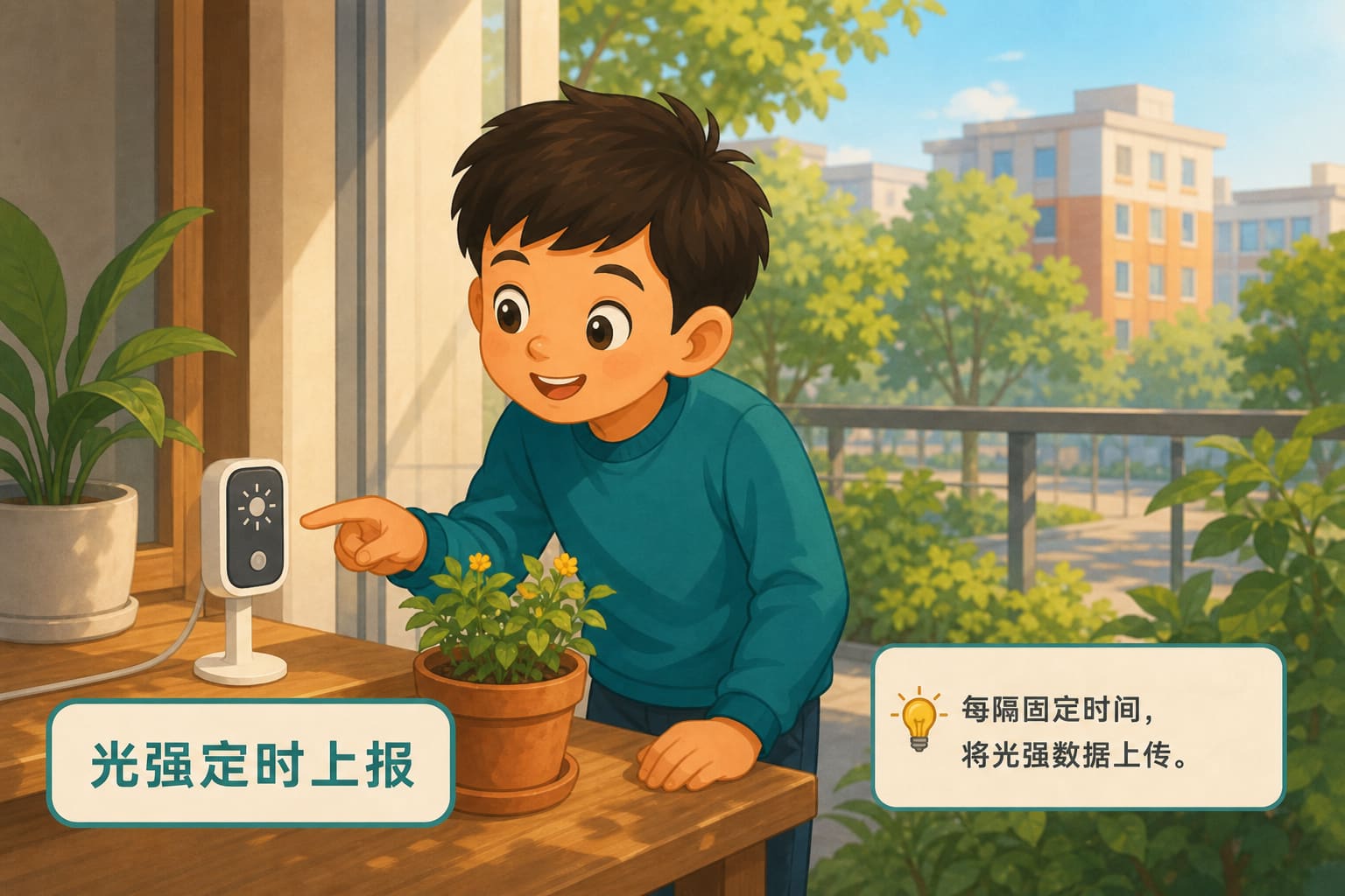 任务场景：光强定时上报