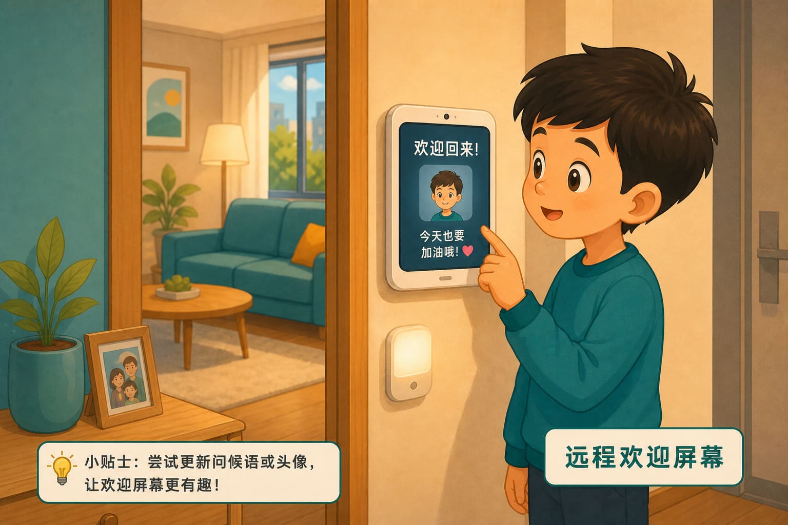 任务场景：远程欢迎屏幕