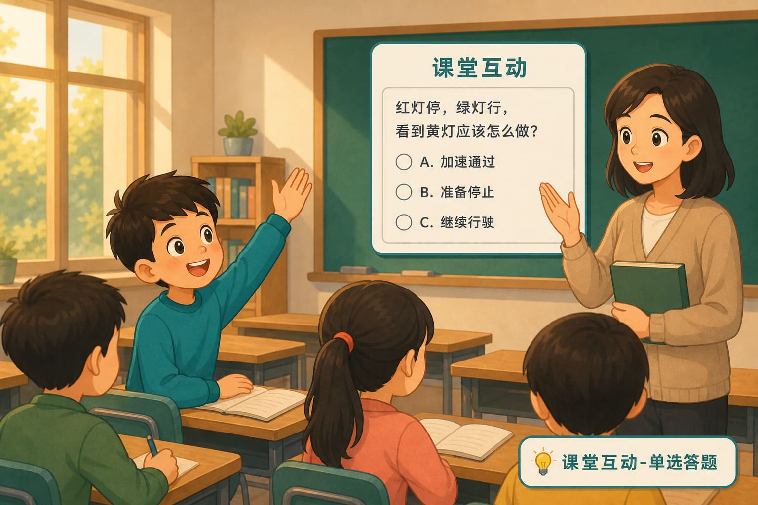 任务场景：课堂互动-单选答题