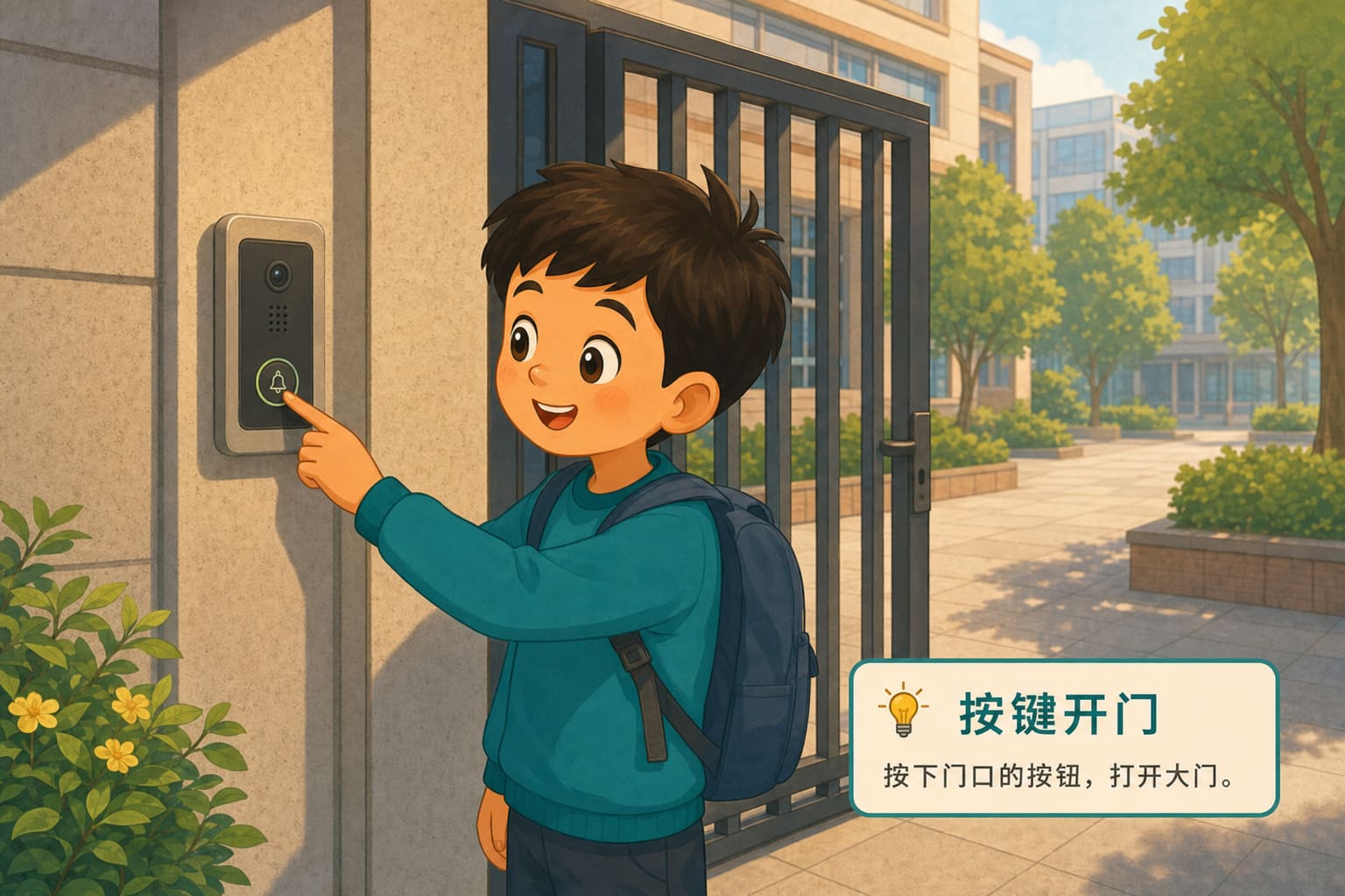 任务场景：按键开门