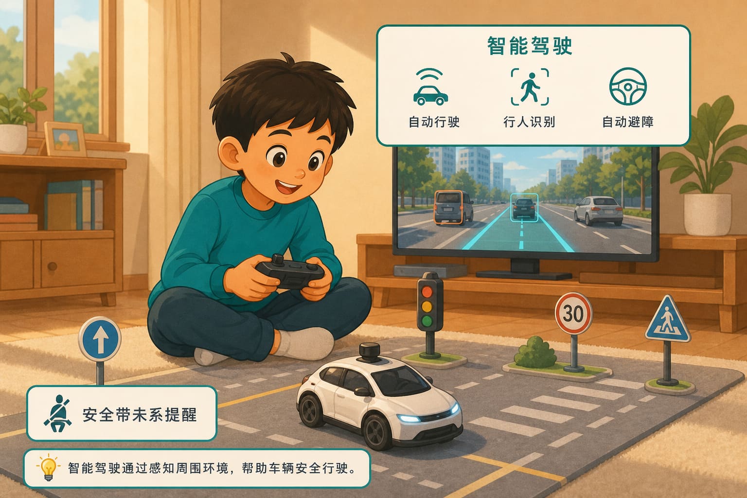 任务场景：安全带未系提醒