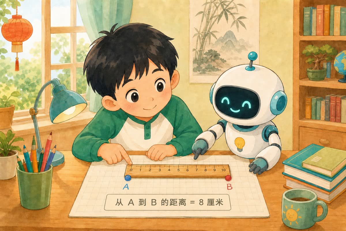 任务场景：用尺子和坐标点理解距离＝相似度
