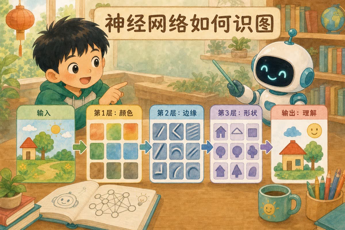 任务场景：一层层滤镜，理解多层特征粗知