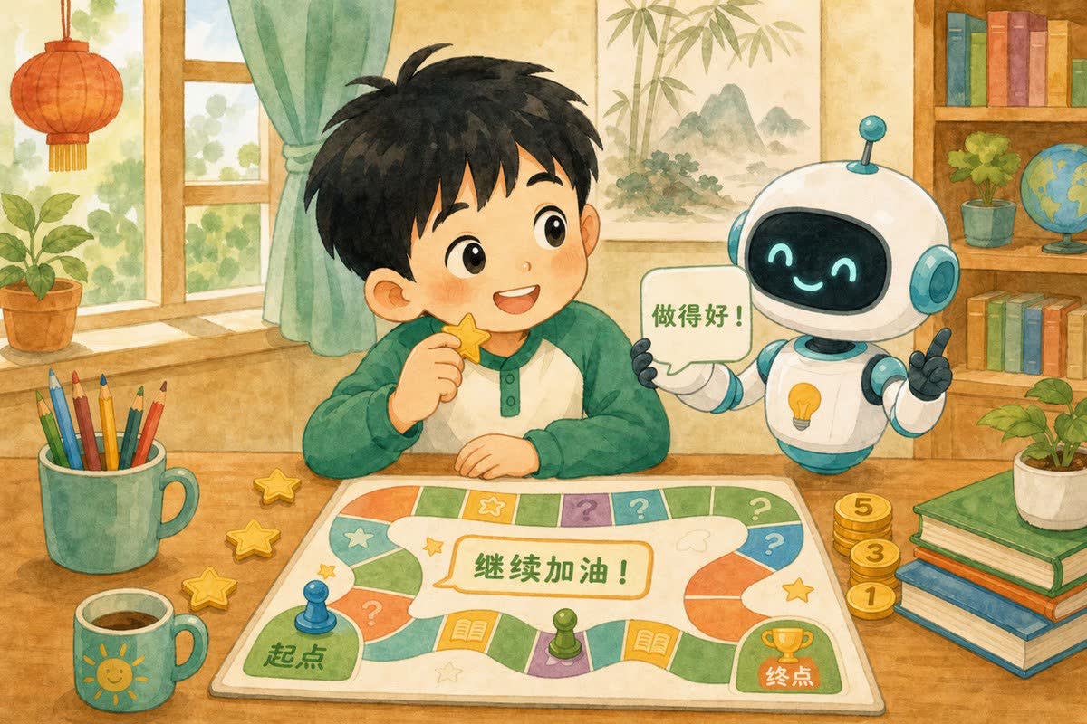 任务场景：棋盘游戏里做对加分、做错扣分