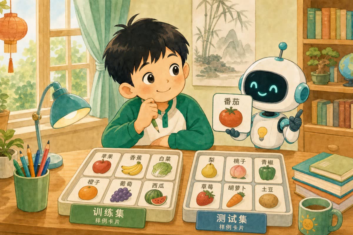 任务场景：训练集与测试集分开放在两个托盘