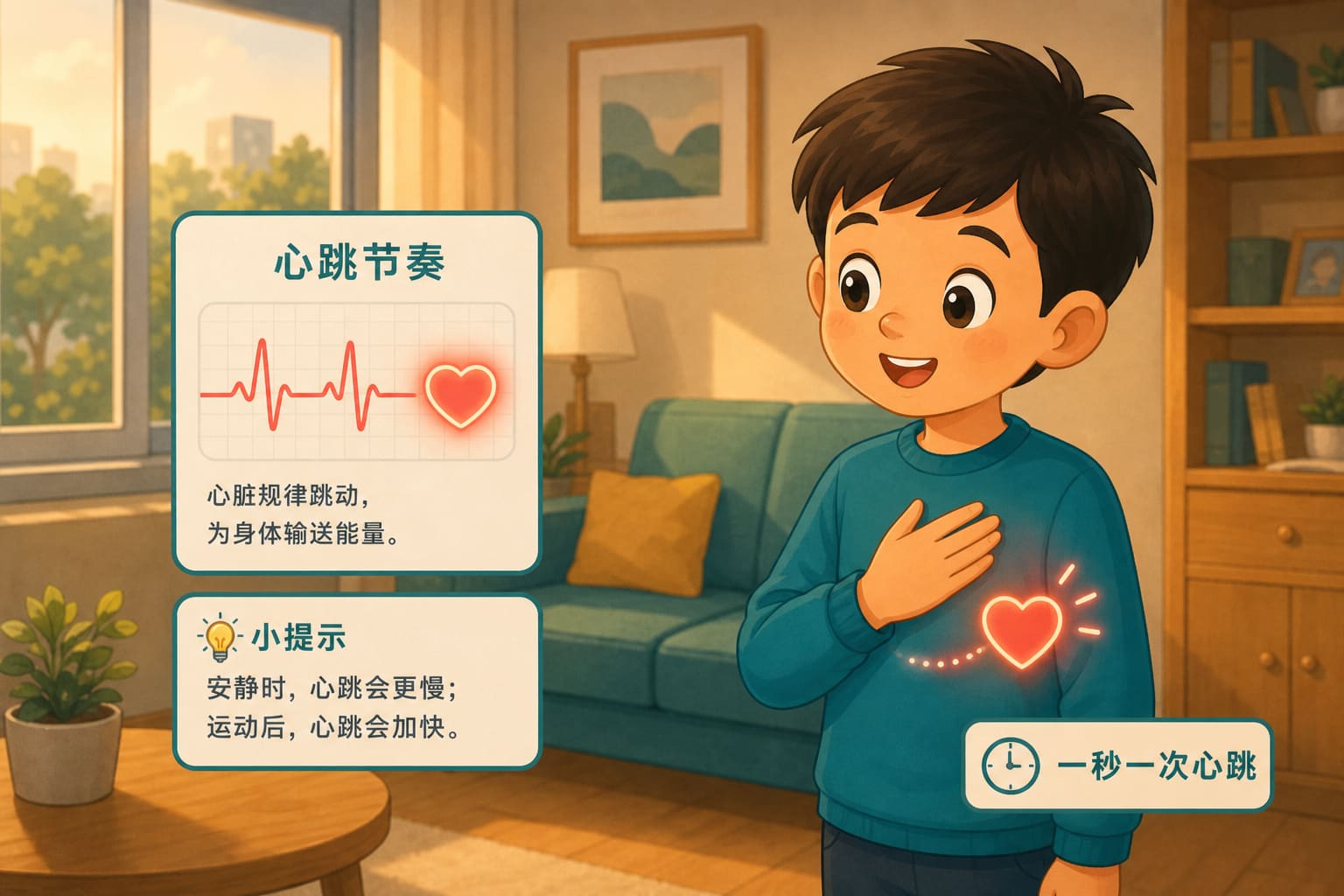 任务场景：心随我动-一秒一次心跳