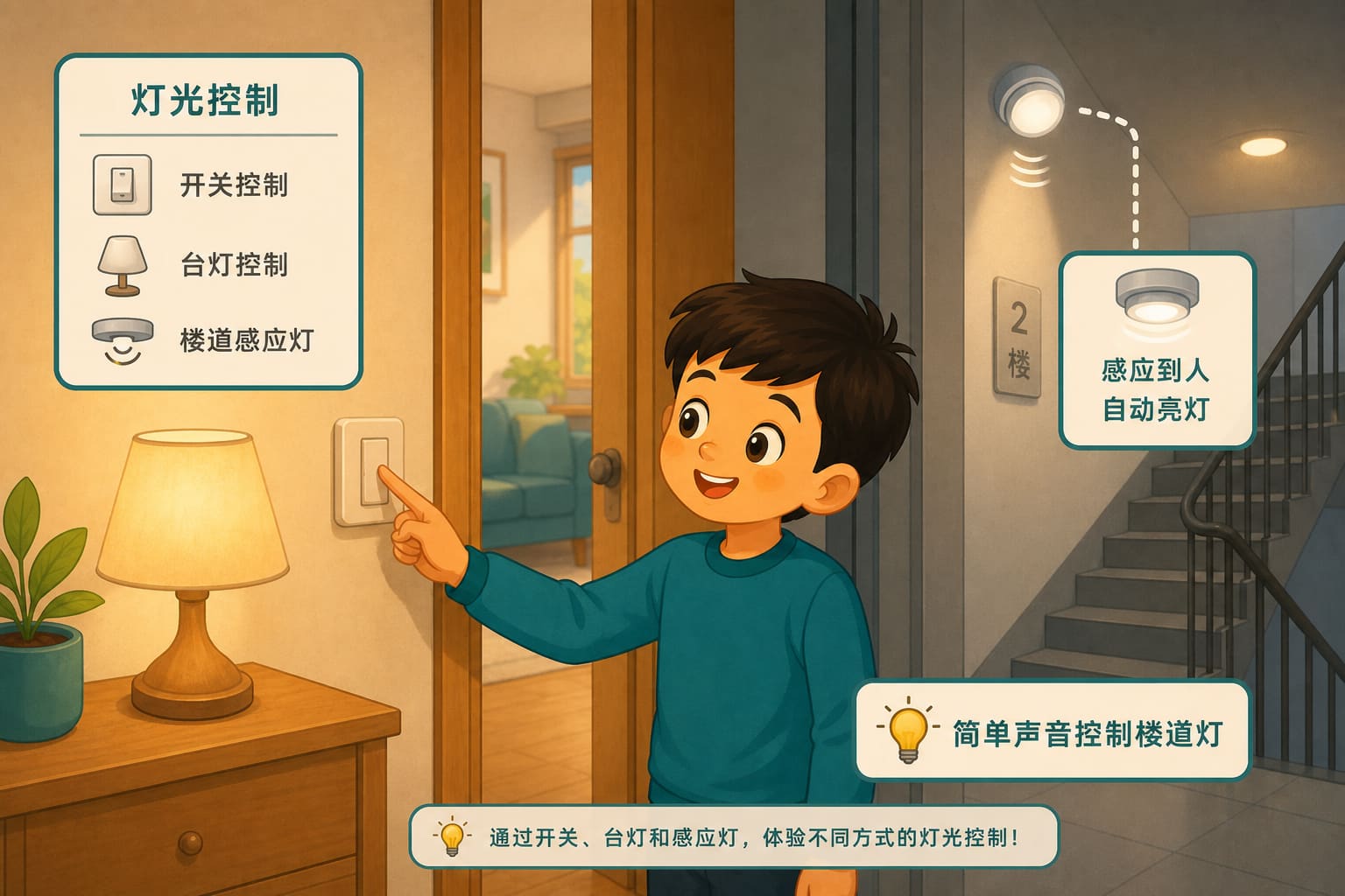 任务场景：灯随我控-简单声音控制楼道灯