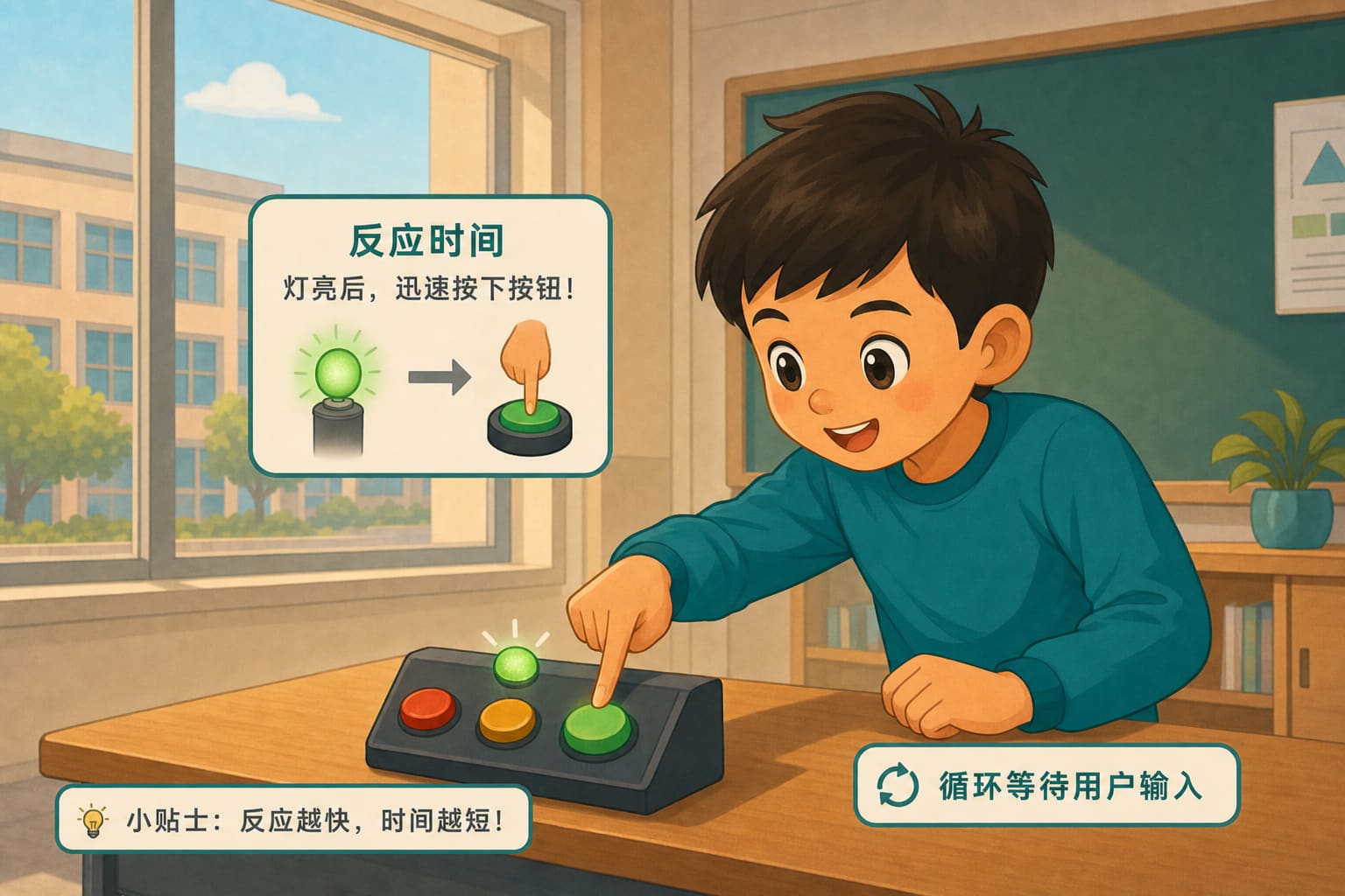 任务场景：眼疾手快-循环等待用户输入