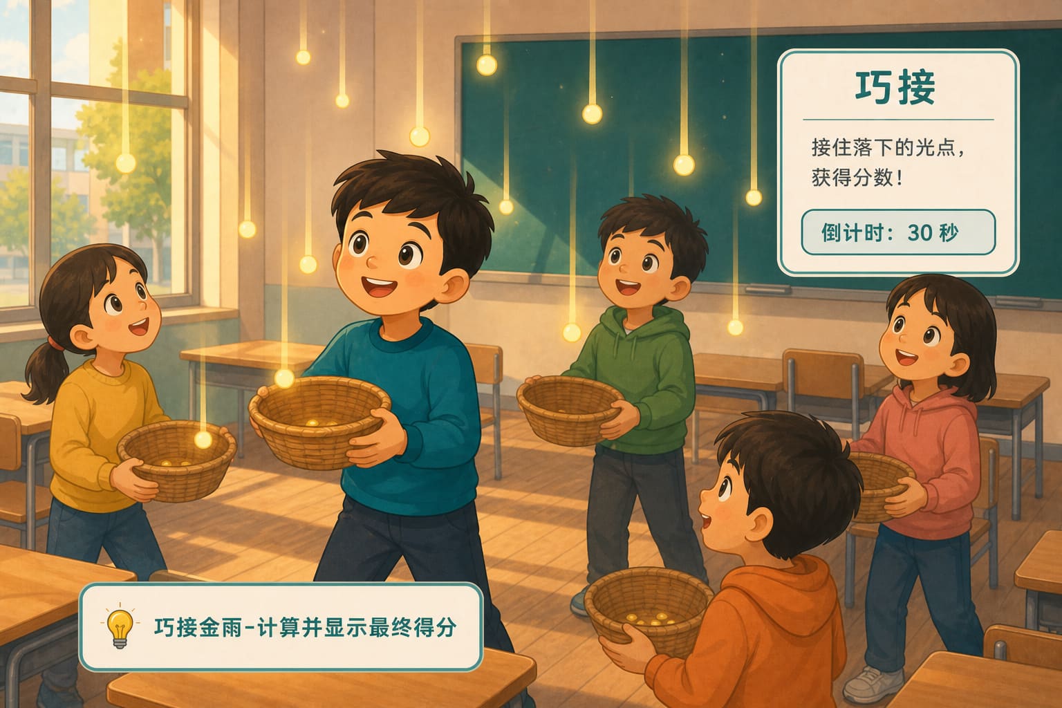 任务场景：巧接金雨-计算并显示最终得分