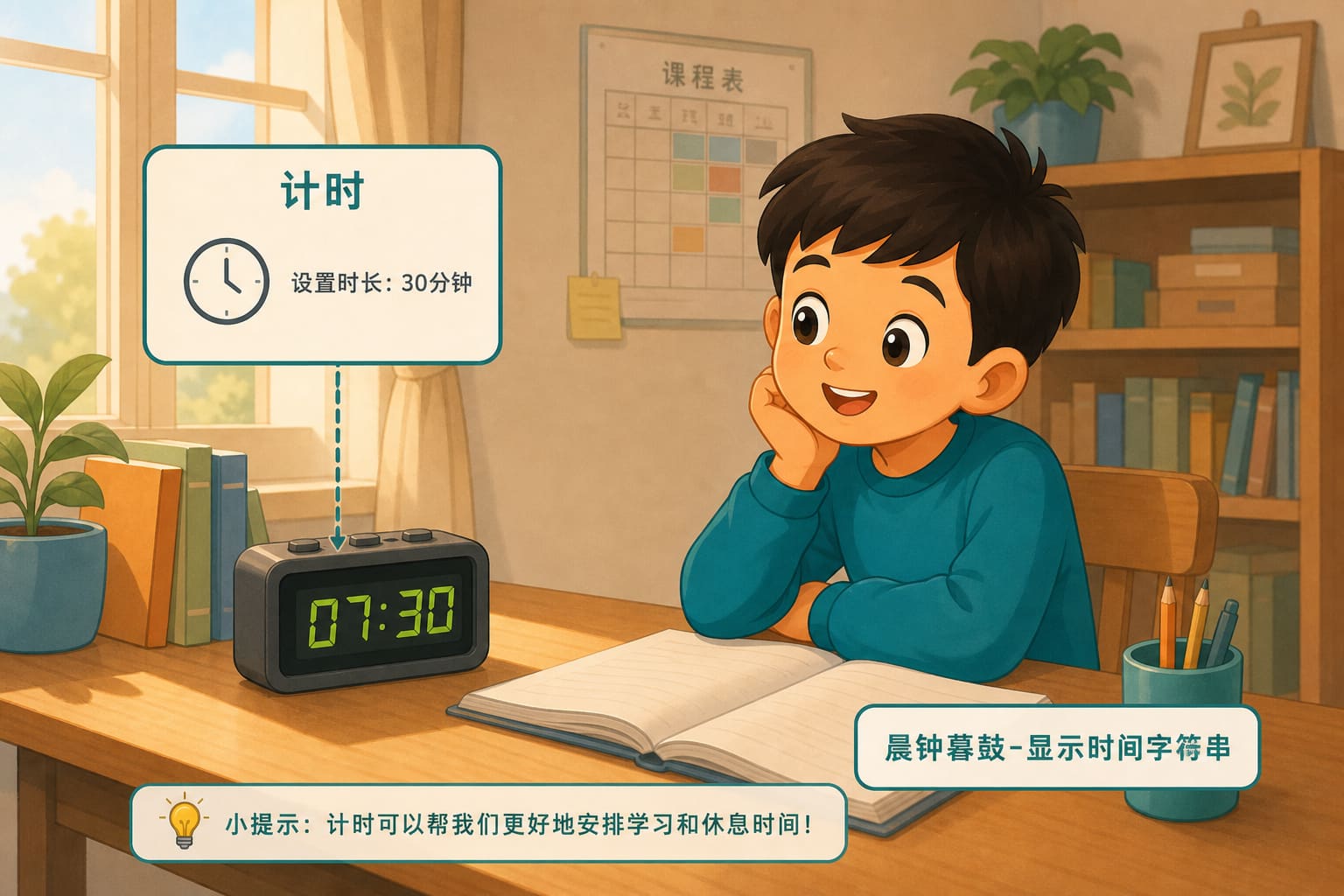 任务场景：晨钟暮鼓-显示时间字符串