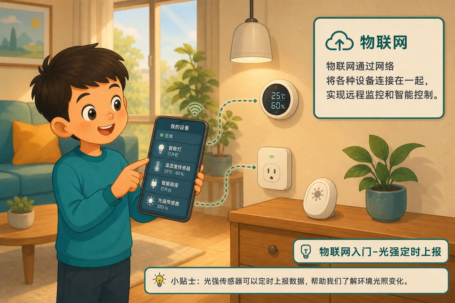 任务场景：物联网入门-光强定时上报