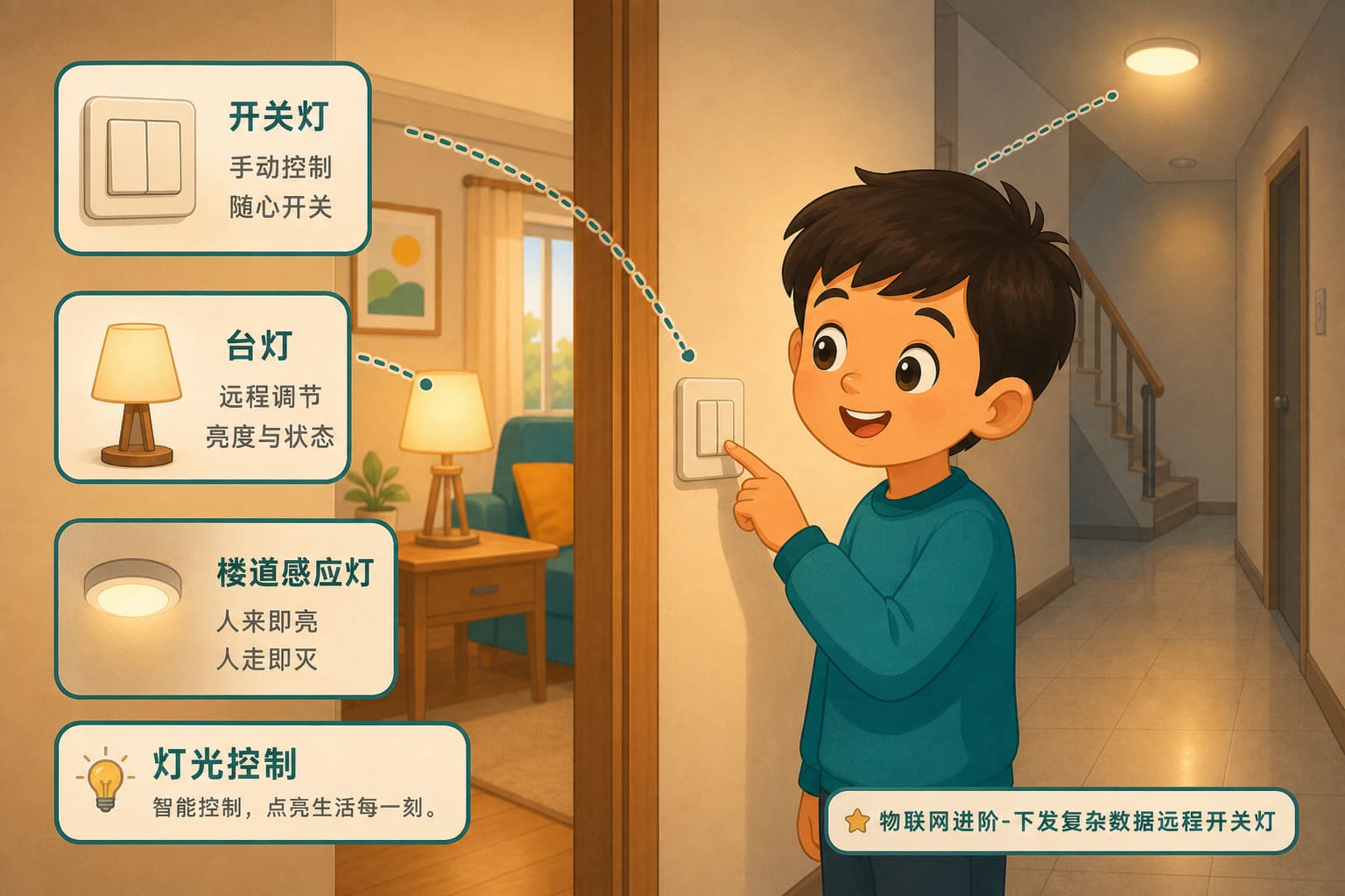 任务场景：物联网进阶-下发复杂数据远程开关灯