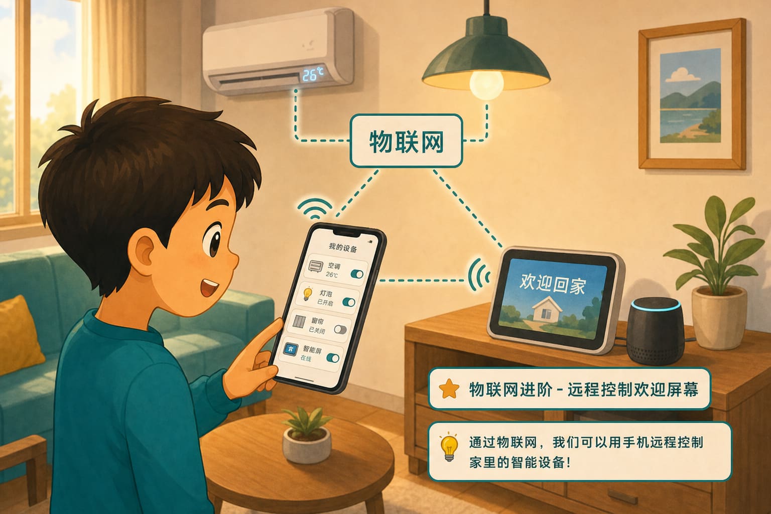 任务场景：物联网进阶-远程控制欢迎屏幕