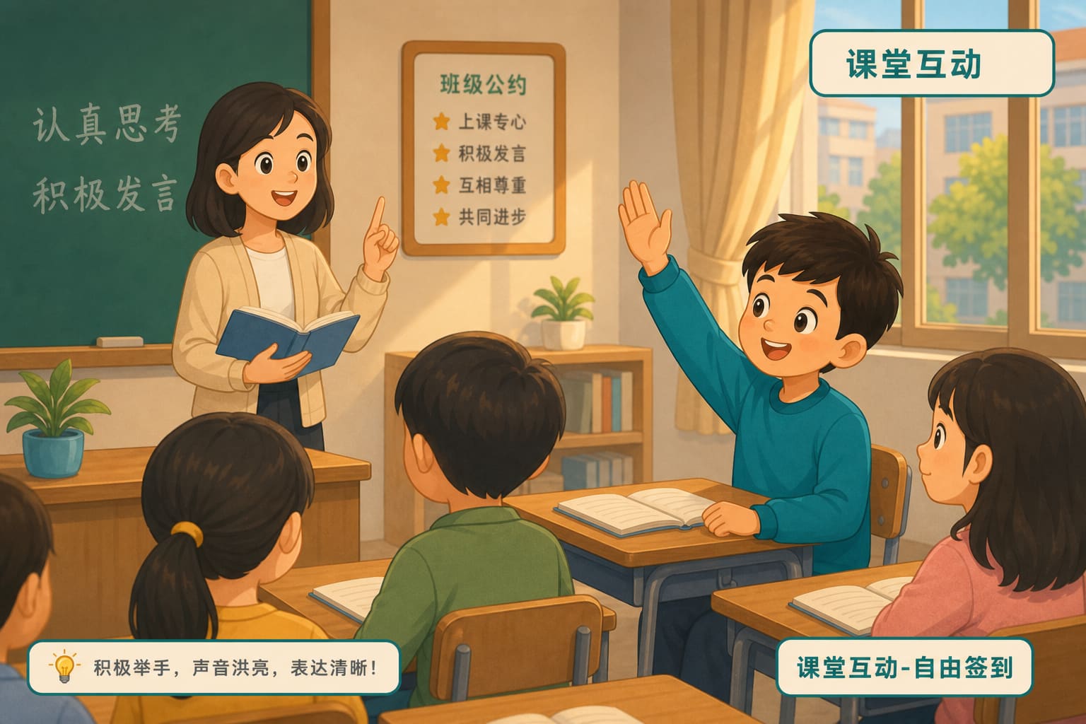 任务场景：课堂互动-自由签到