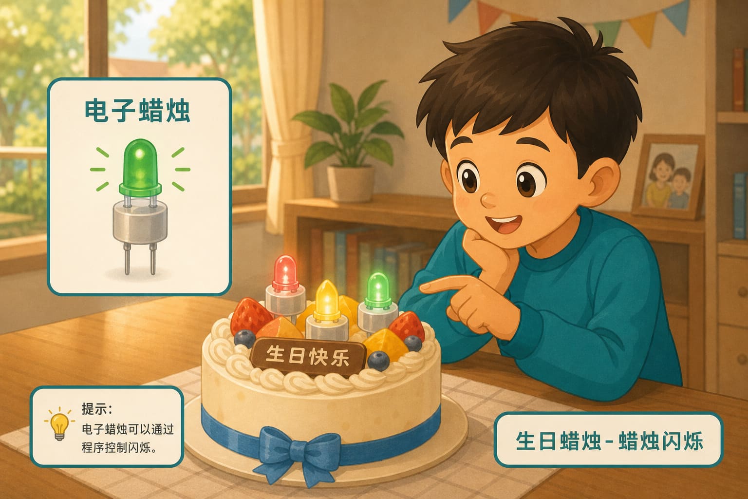 任务场景：生日蜡烛-蜡烛闪烁