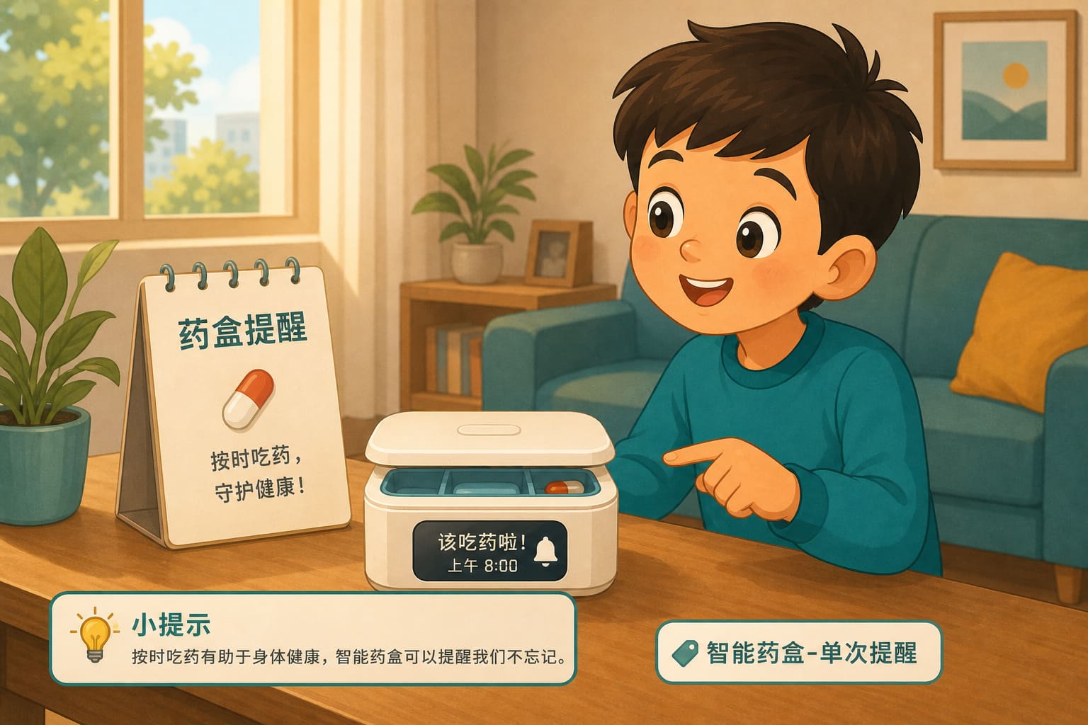 任务场景：智能药盒-单次提醒