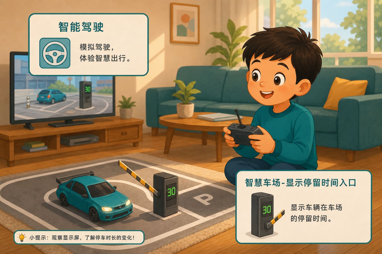 任务场景：智慧车场-显示停留时间入口