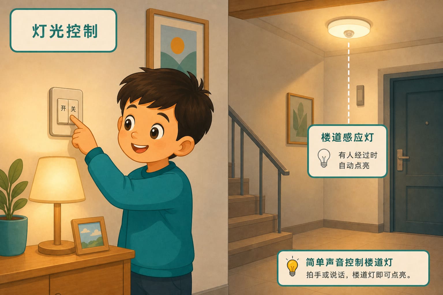 任务场景：简单声音控制楼道灯