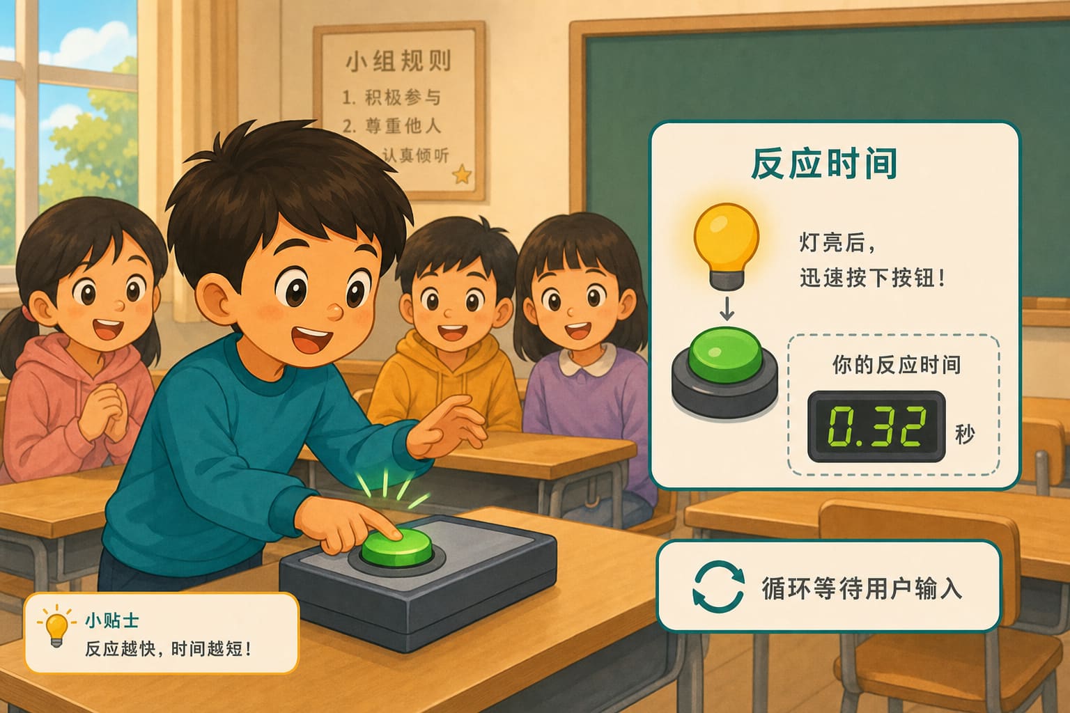 任务场景：循环等待用户输入