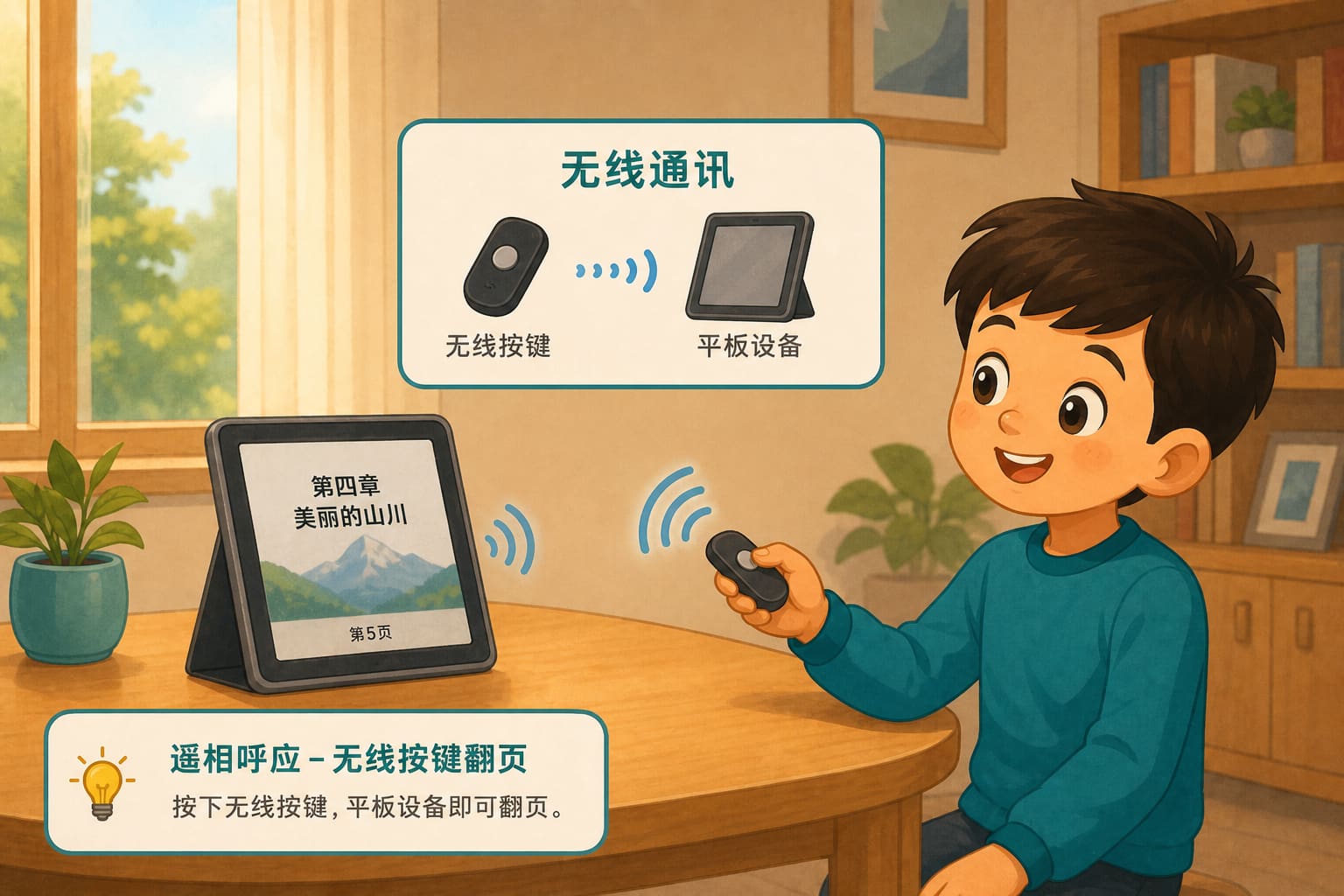 任务场景：遥相呼应-无线按键翻页