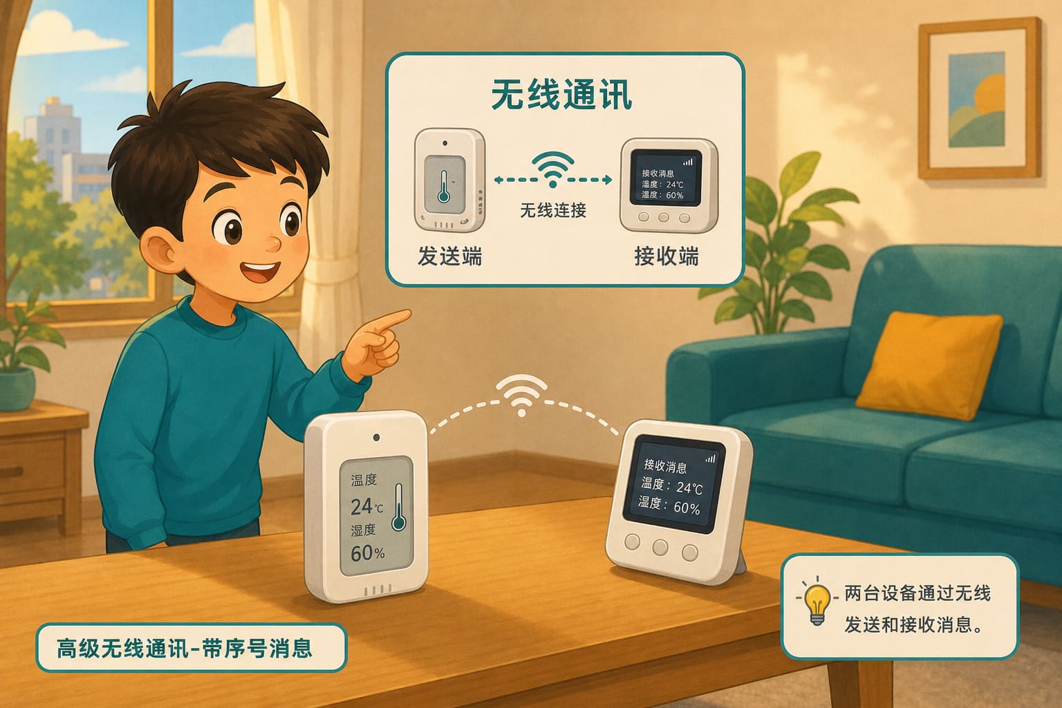 任务场景：高级无线通讯-带序号消息