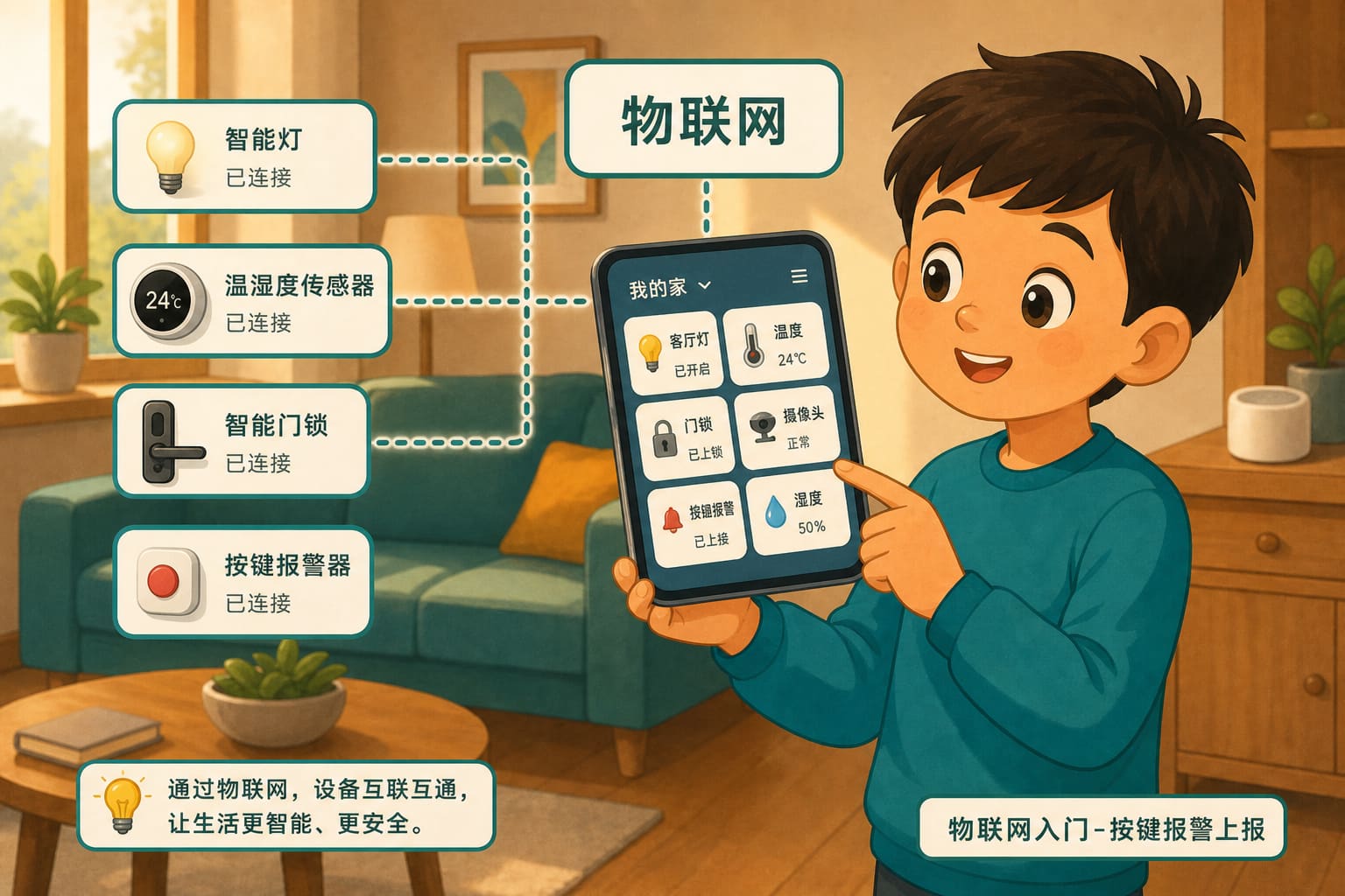 任务场景：物联网入门-按键报警上报