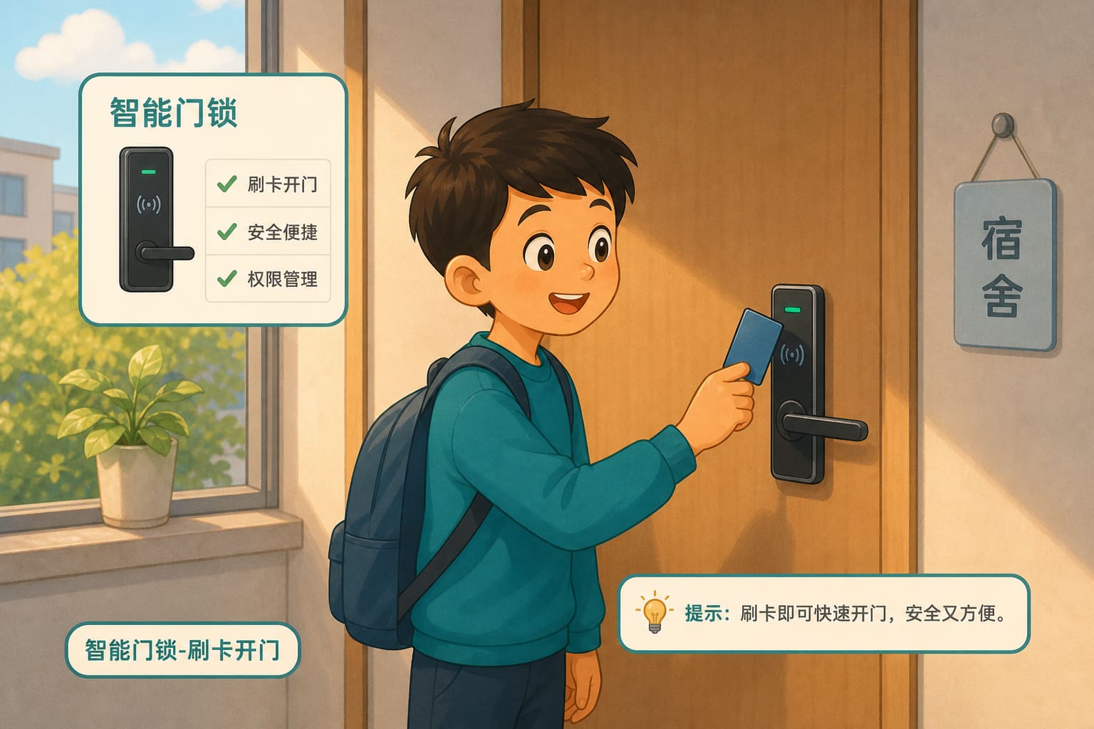 任务场景：智能门锁-刷卡开门