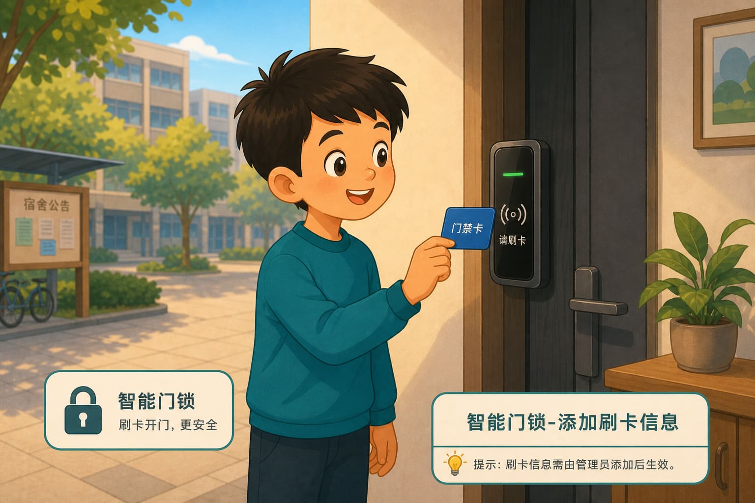 任务场景：智能门锁-添加刷卡信息
