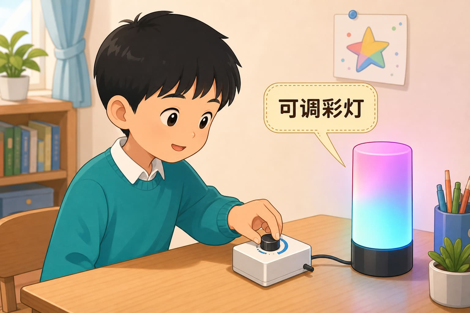 任务场景：外接旋钮-可调彩灯