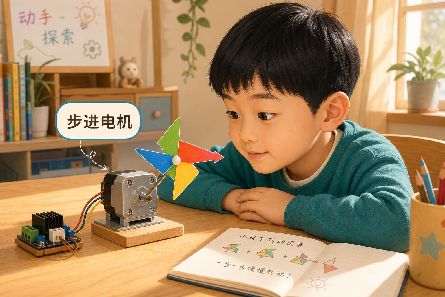任务场景：外接电机驱动-旋钮控制方向