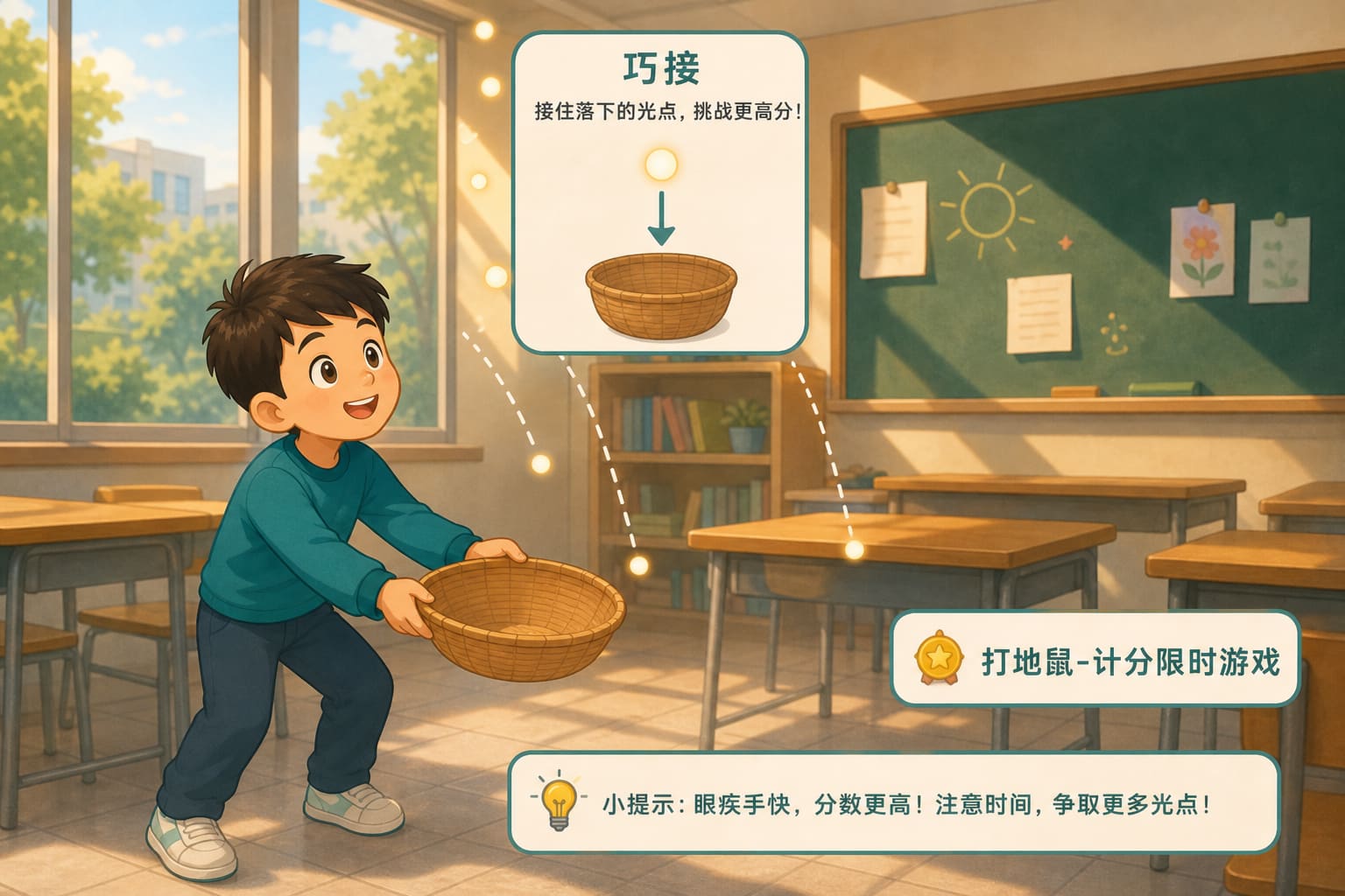 任务场景：外接按键-打地鼠计分限时游戏