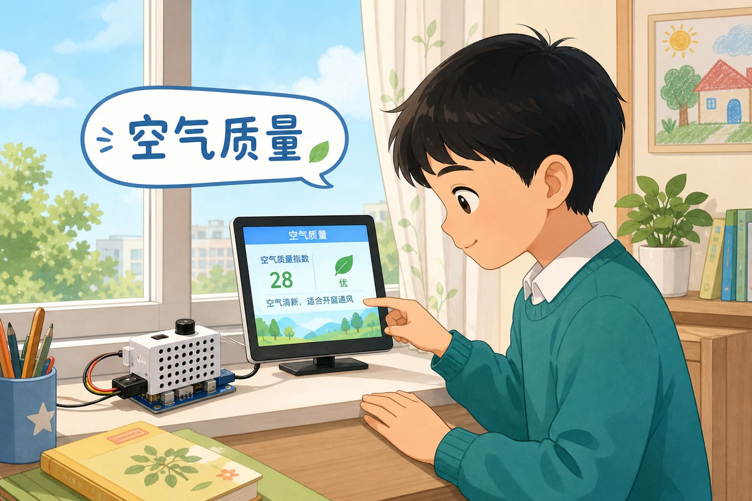 任务场景：外接粉尘传感器-空气质量监测