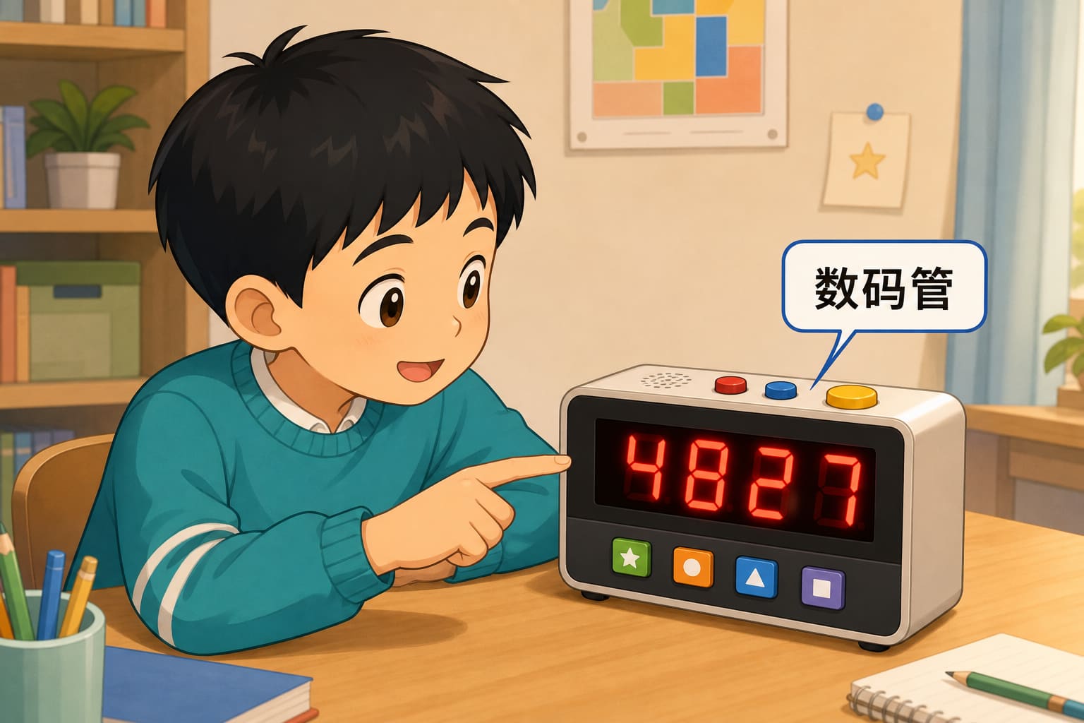 任务场景：外接四位数码管-随机数字显示