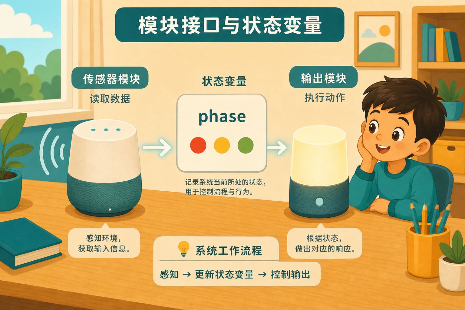 任务场景：模块接口与状态变量