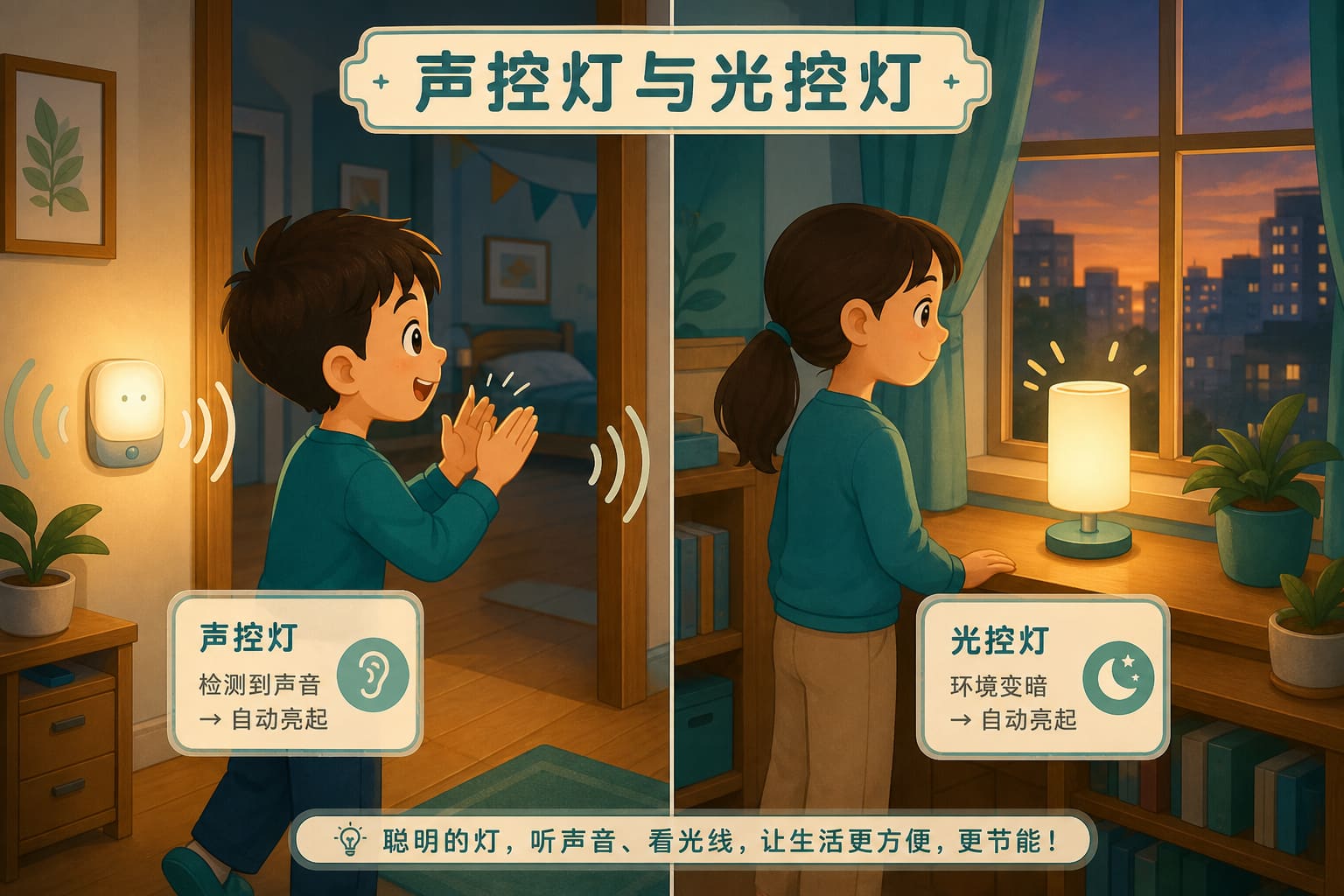 任务场景：声控灯与光控灯器材