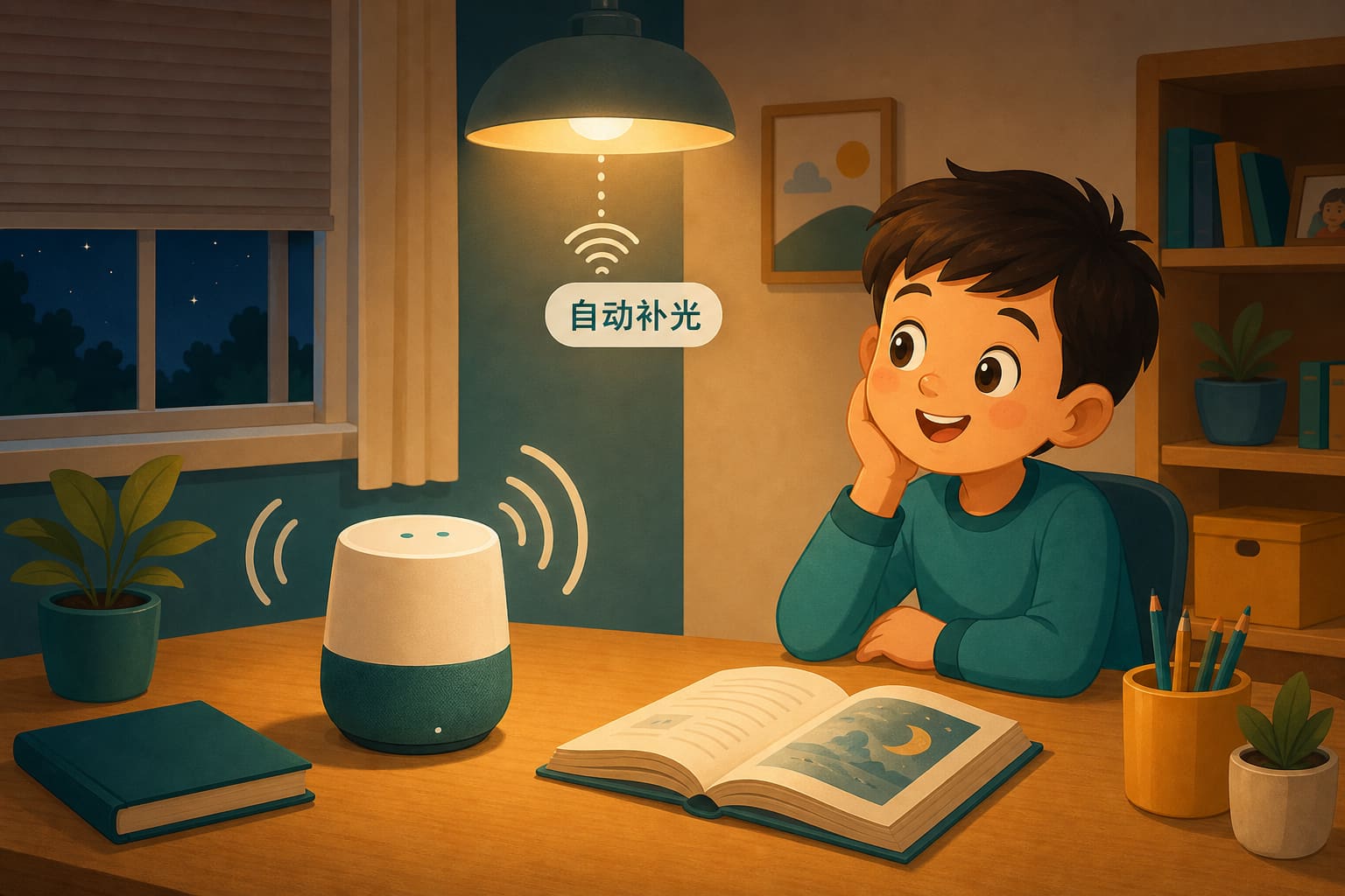 任务场景：自动补光实验台